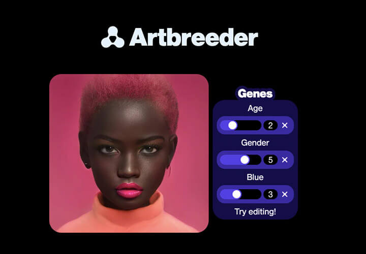 1. Artbreeder: ترکیب خلاقانه تصاویر (اولین سرویس دهنده رایگان برای تولید تصویر با هوش مصنوعی)
